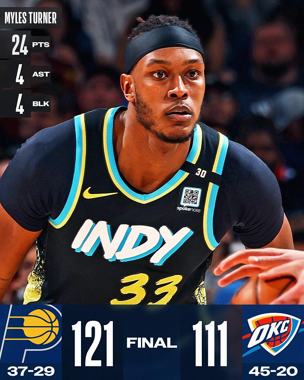 步行者主场击败雷霆，单场得分破百的简单介绍